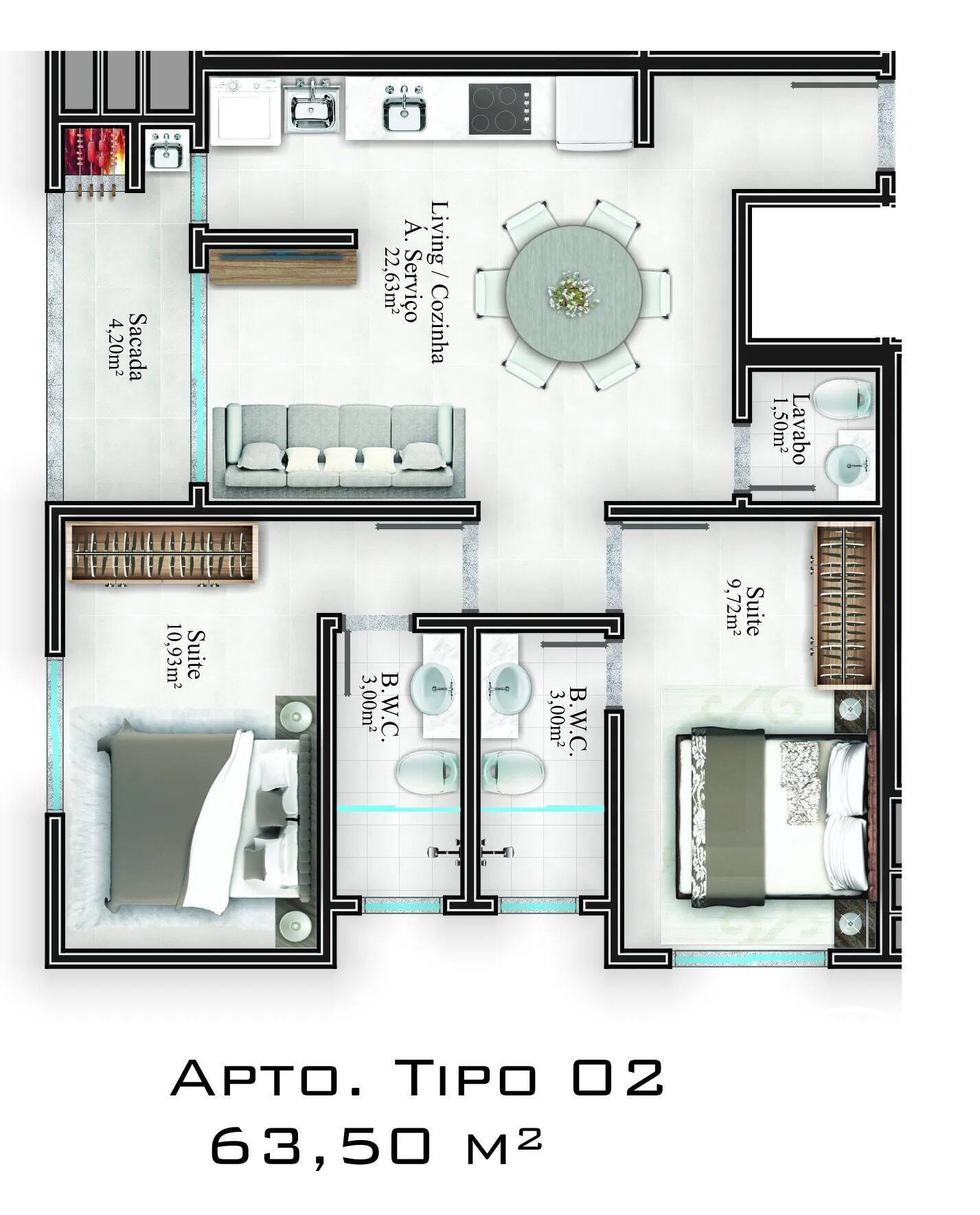 Apartamento à venda com 2 quartos, 63m² - Foto 15